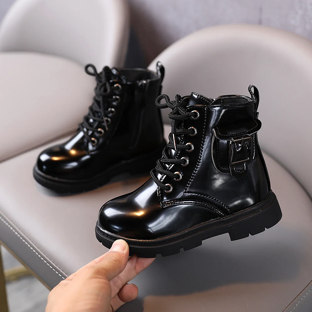 Botas Martin infantis estilo britânico de outono, calçados confortáveis e elegantes para crianças, ideais para o outono e inverno. — foto 6