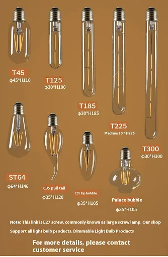 Title 7, Lâmpada Edison T125 longa tipo T185 sem efeito ...
