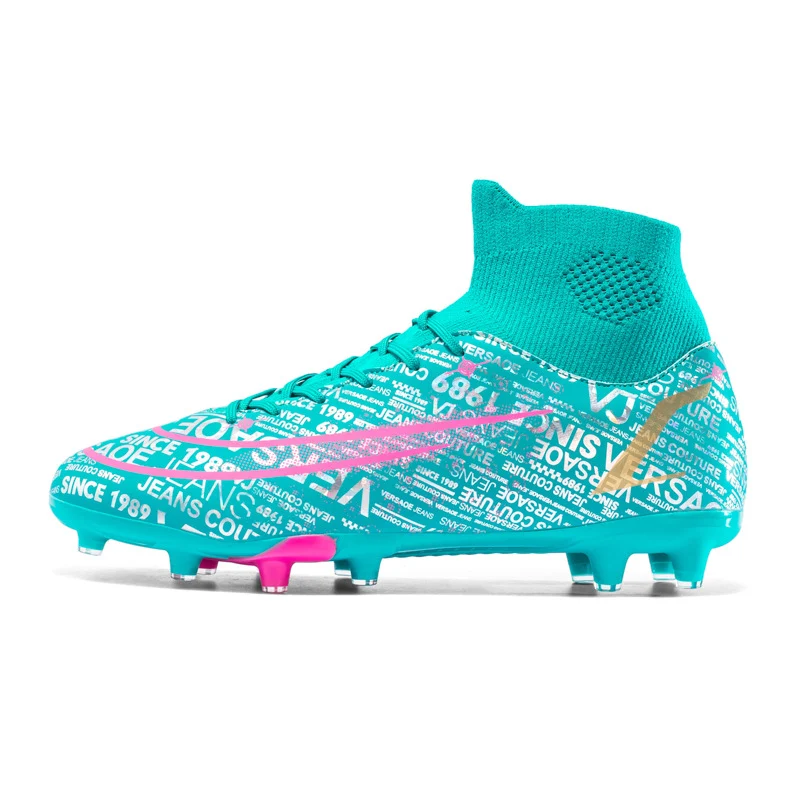 High-top soccer shoes for boys and girls, primary and middle school students, TF turf foot, designed for broken-nail peo — photo 16
