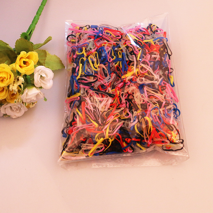 2000 elásticos de cabelo coloridos para bebês e crianças, ligas de cabelo, corda de cabelo descartável, perfeitos para penteados e rabos de cavalo. — foto 2