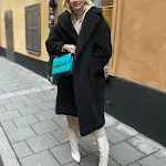 Lange, modieuze jas van imitatiebont van imitatie-lamswol, warm en stijlvol, ideaal voor de winter en een elegante uitstraling. — foto 3