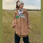 Suéter lavado retro desgastado Cardigan bordado de nicho — foto 1