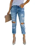 Damesmode Straight Jeans met watergat, comfortabel. Jeans met een rechte pijp en een modieuze uitstraling voor een casual look. Perfect voor dagelijks gebruik. — foto 3