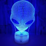 Mars Shaped 7 Color 3D Touch Small Night Lamp. Enjoy a soothing glow, create ambiance, and decorate with this unique and — photo 11