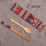 Wooden Chopsticks Spoon Set Travel Portable Tableware perfect for on-the-go dining, lightweight and reusable, ideal for — photo 10