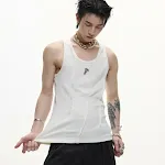 Colete U-collar Decorativo Metálico Masculino Verão Novo Simples e Versátil. Perfeito para um visual moderno e elegante no verão. Conforto e estilo. — foto 5