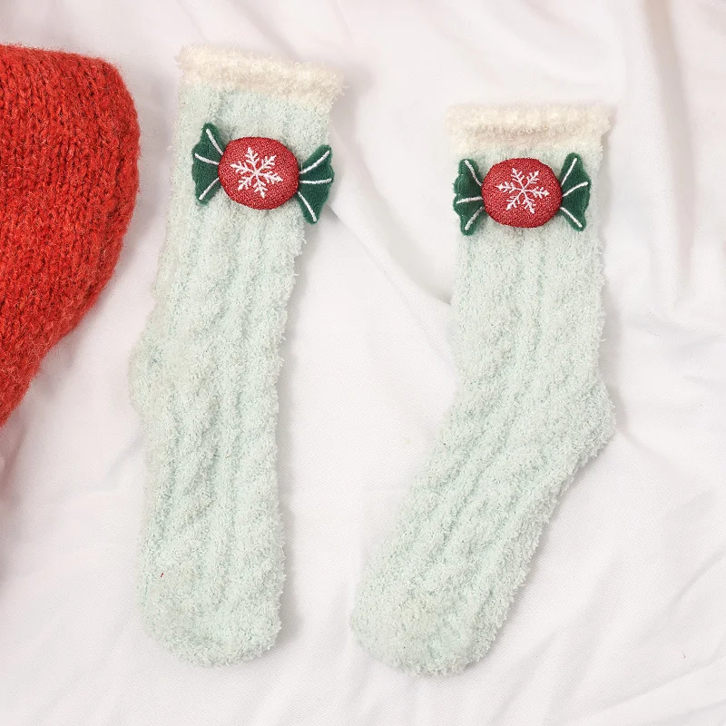 Coral Socks For Children In Autumn And Winter — photo 16