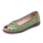 Women's Flat Peep Toe Sandals, Comfortable Leather Soft Bottom, perfect for everyday wear, offering all-day comfort and — photo 2