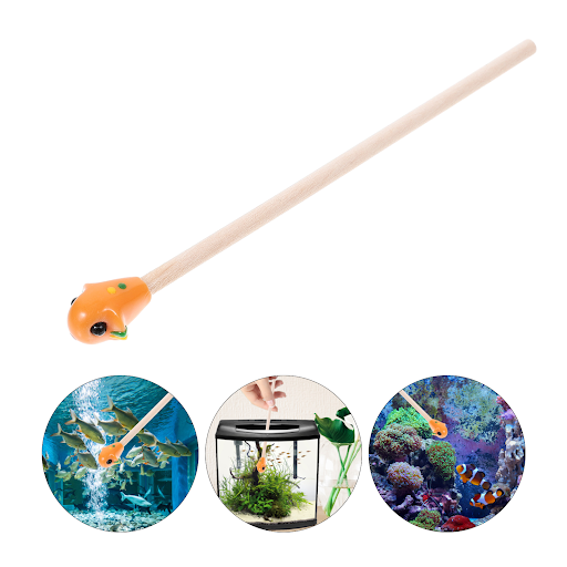 Fish Training Stick Betta Active Plaything Tank Decor Wooden Wand Toy Interactive Tanks Beta — photo 5