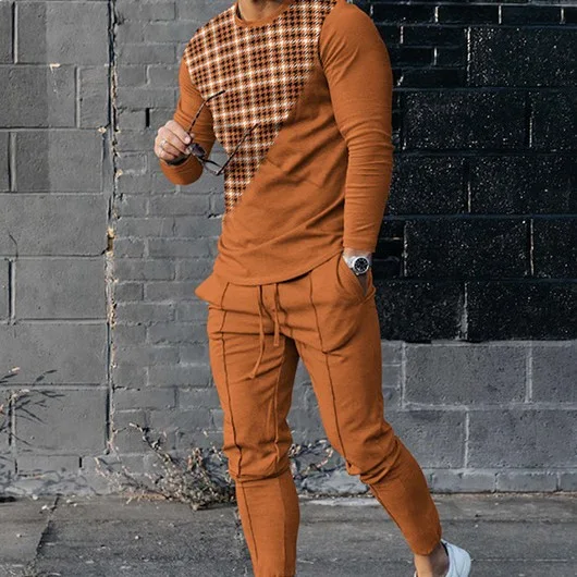Title 5, Conjunto de duas peças casual de moda com impre...