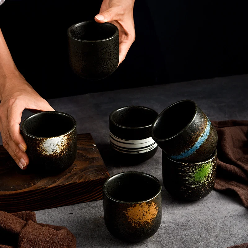 Japanese Retro Stoneware Tea Coffee Cup. Enjoy your drinks in style! Vintage design, durable ceramic, perfect for home o — photo 6