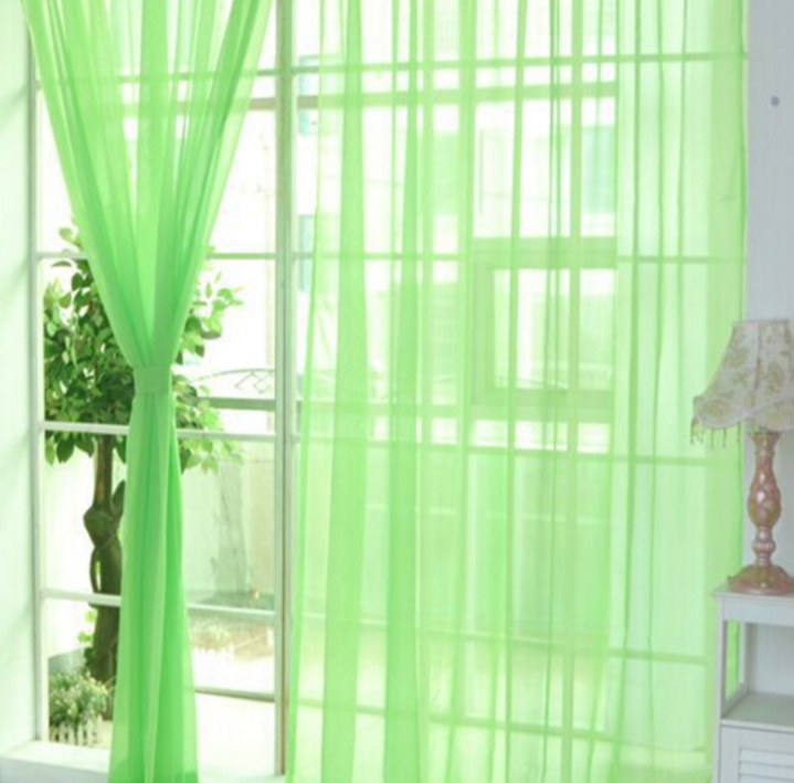 Cortinas de tule sólidas modernas para sala e quarto, transparentes e elegantes, ideais para janelas, proporcionando luminosidade e privacidade. — foto 3