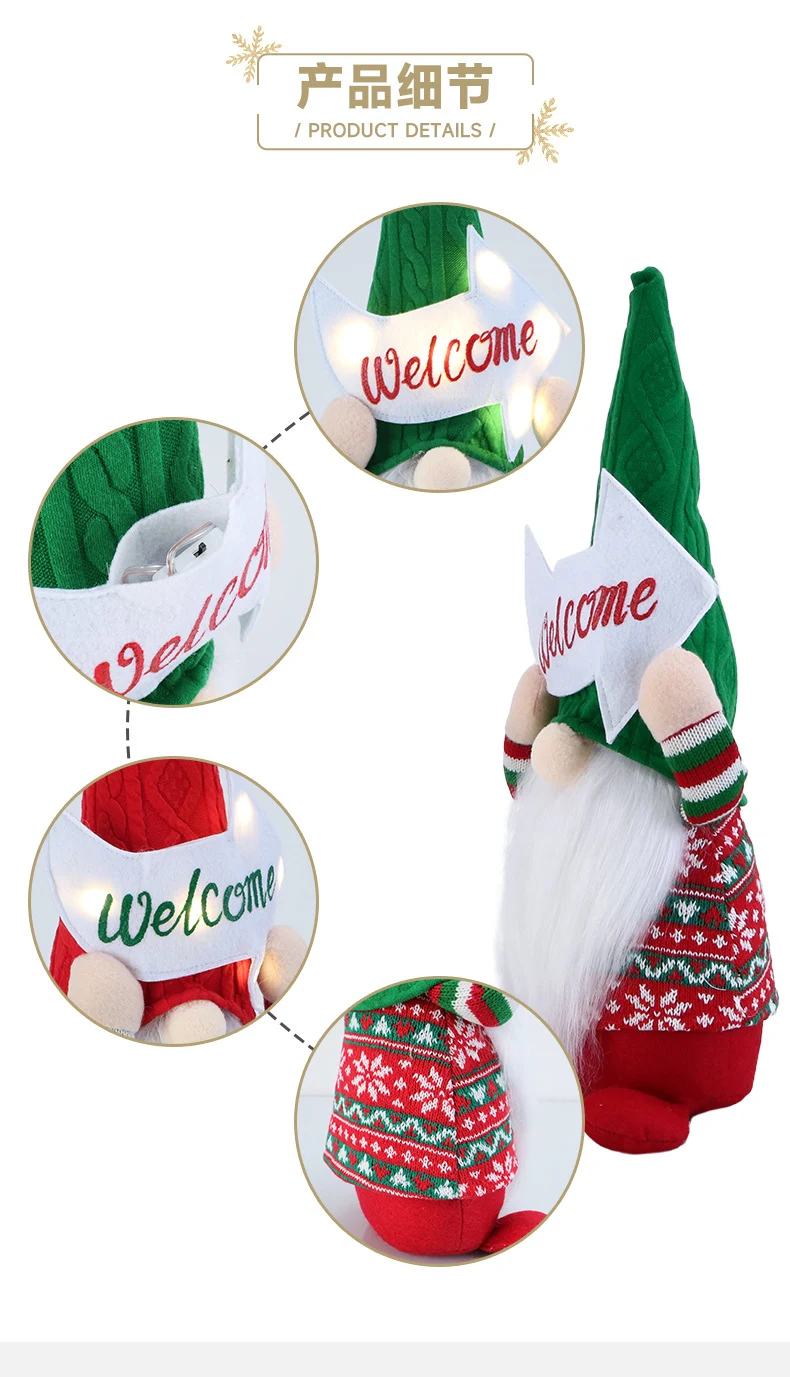 Title 5, Enfeites de Natal Boneco Sem Rosto Rudolf Decor...