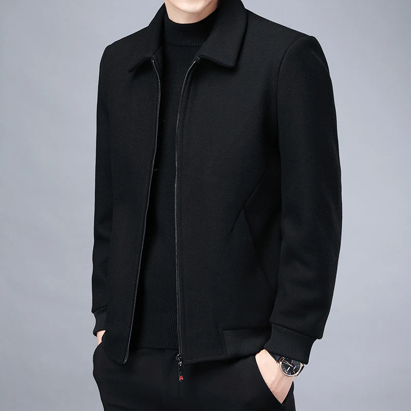 Title 1, Casual Woolen Middle-aged Dad Outfit Loose Lape...