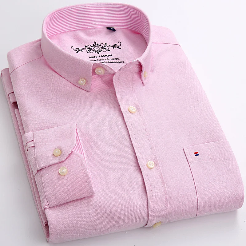 Title 10, Camisa casual Pure Color de algodão sem ferro. ...