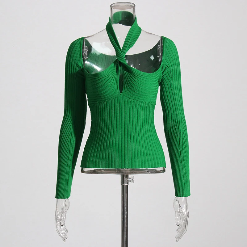 Title 3, Solid Color Spicy Girl Versatile Top