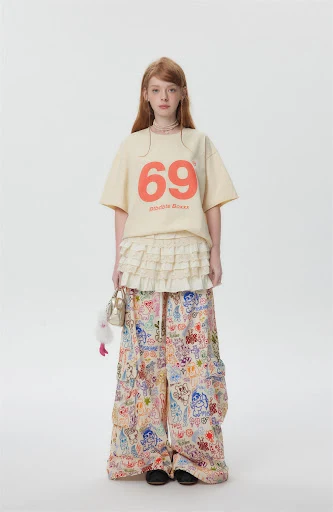 Title 6, Digital 69 dames-T-shirt met korte mouwen en pr...