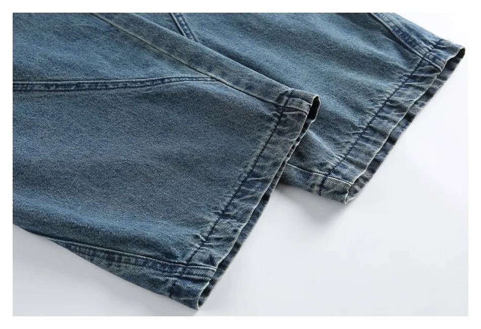 Title 3, Calças Jeans de Algodão Masculinas Soltas Confo...