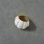 White Enamel Glaze Ring