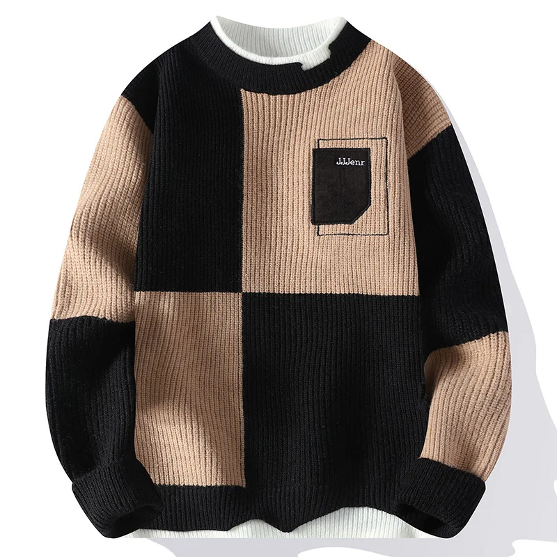 Women's Pullover Half Turtleneck Color Matching Casual Sweater, a comfortable and stylish choice for everyday wear, easy — photo 5