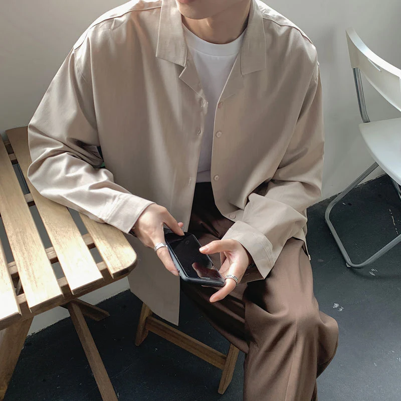 Title 6, Long-sleeved Korean trendy and handsome college...