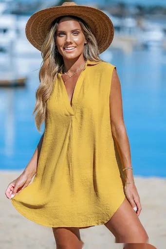 Title 4, European And American Shirt Deep V Neckline Sol...