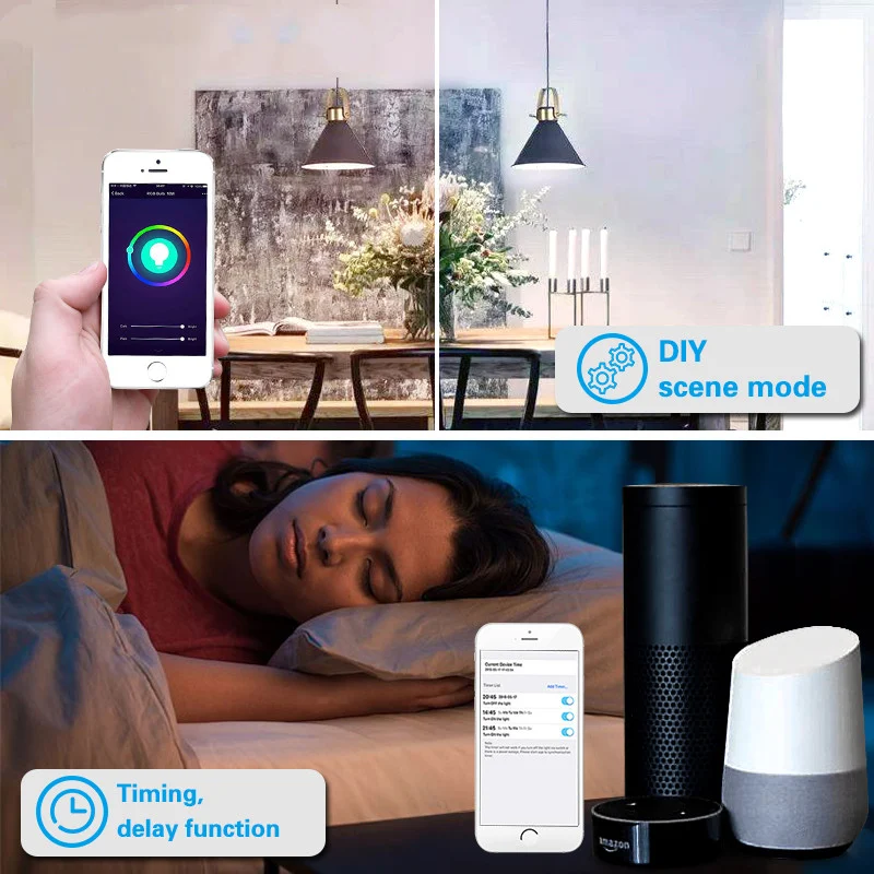 Title 6, Lâmpada LED RGBWC com controle WIFI Ilumine sua...