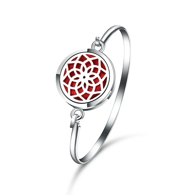 Pulseira de aromaterapia em aço inoxidável com design de interesse especial e múltiplos padrões, difusor de óleo essencial de alta qualidade. — foto 3