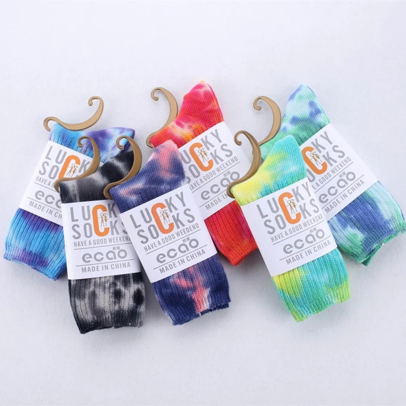 Title 7, Tie-dye ethnic style piled socks. Warm, comfort...
