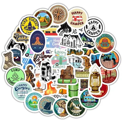 Title 1, 50 Outdoor Camping Graffiti Stickers Adventure ...