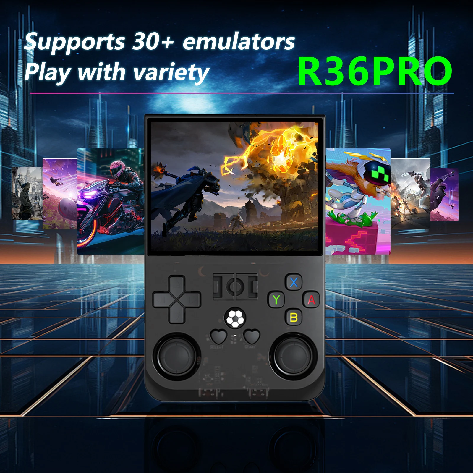 Console de jogos portátil com tela grande Leve a diversão para onde for Jogue seus jogos favoritos em uma tela ampla e com grande conforto Desfrute da experiência — foto 2