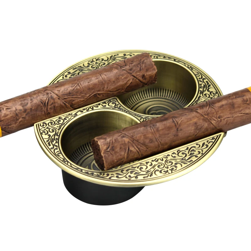 Title 1, Retro Personality Cigar Ashtray Double Slot Met...