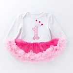 Vestido de Aniversário para Bebê 0-2 Anos Outlet da Fábrica. Macacão Festivo. Roupa Perfeita para Celebrar o Aniversário com Conforto! — foto 4