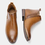 Plus Size Chelsea Boots Herren Klassischer Holz-Look Bequeme Stiefeletten für große Füße. Stilvoller Auftritt mit natürlichem Charme. — foto 28