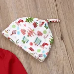 Juego de regalo navideño para niños con estampado, conjunto de tres piezas, ideal para la alegría festiva y comodidad infantil. — foto 4