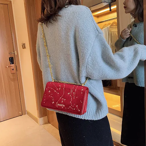 Title 14, Bolsa de veludo outono e inverno. Perfeita para...