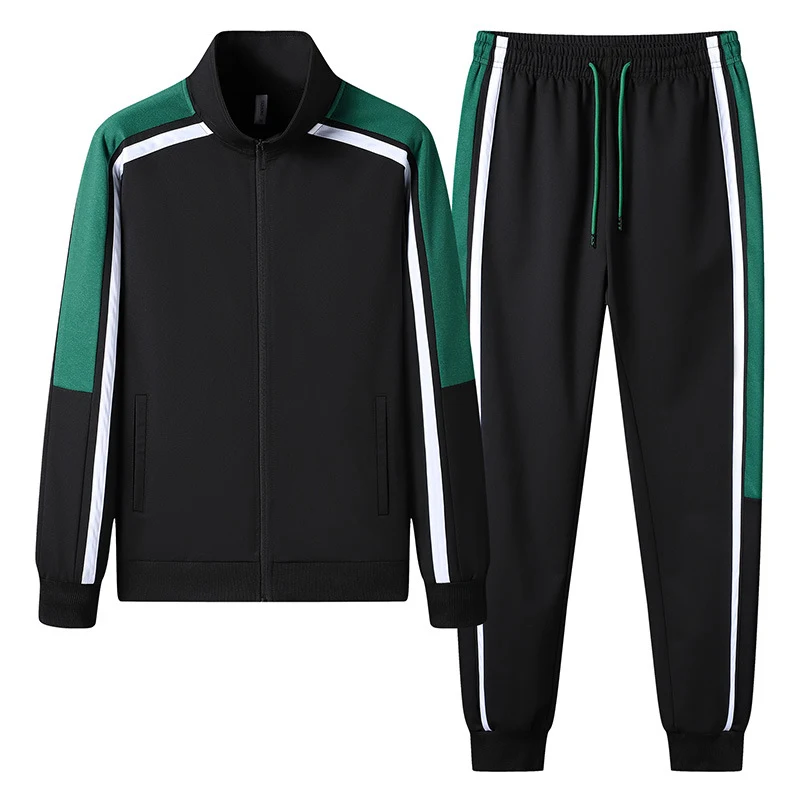 Conjunto masculino de duas peças, cardigan esportivo casual com gola alta. Conforto e estilo para o dia a dia. Perfeito para um visual moderno e despojado. — foto 6