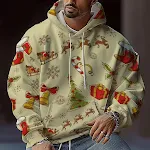 Herrenmode Neuer digital bedruckter Kapuzenpullover — foto 3