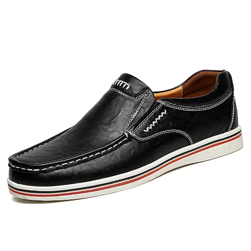 Title 4, Ademende leren schoenen met Dad-neus, laag van ...