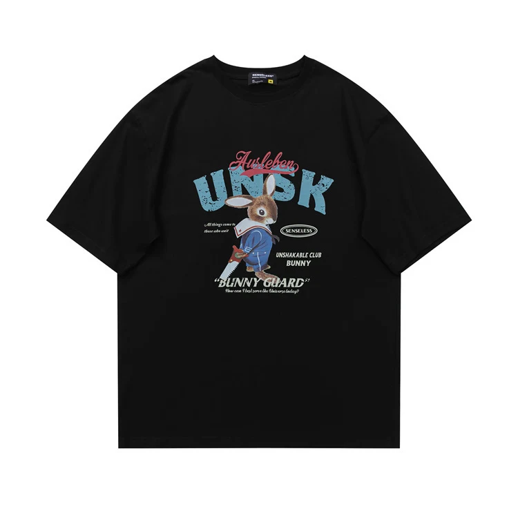 Title 8, Funny cartoon printed round neck short sleeve m...