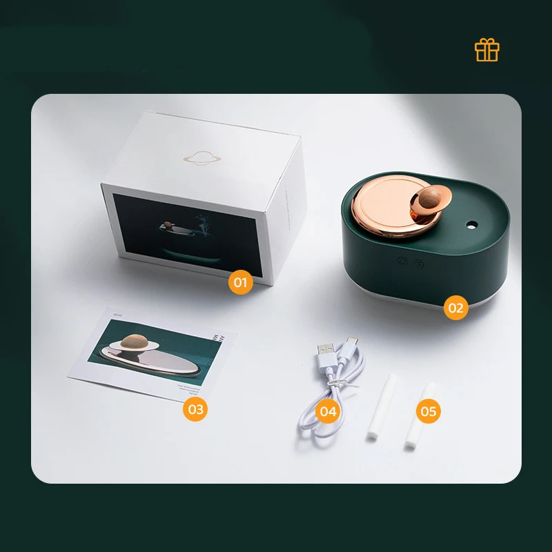 Title 5, Rotating Planet Humidifier Car, Mute Spray, USB...