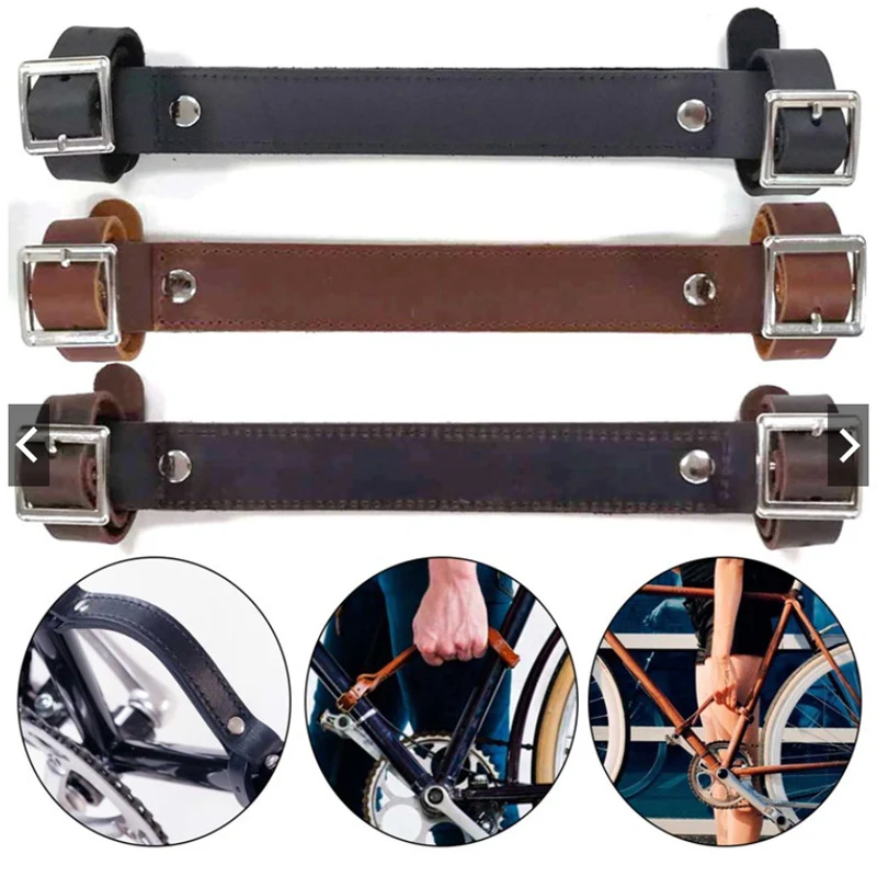 Outdoor Mountain Bike Cowhide Bicycle Handle Straps. Experience comfortable and durable grip for adventurous cycling. Of — photo 7