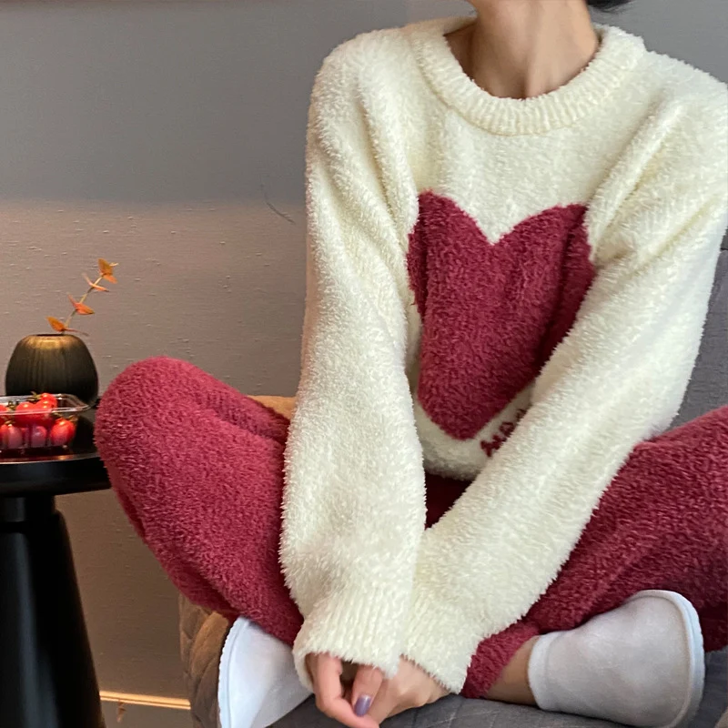 Title 9, Womens Fashionable Warm Round Neck Coral Fleec...