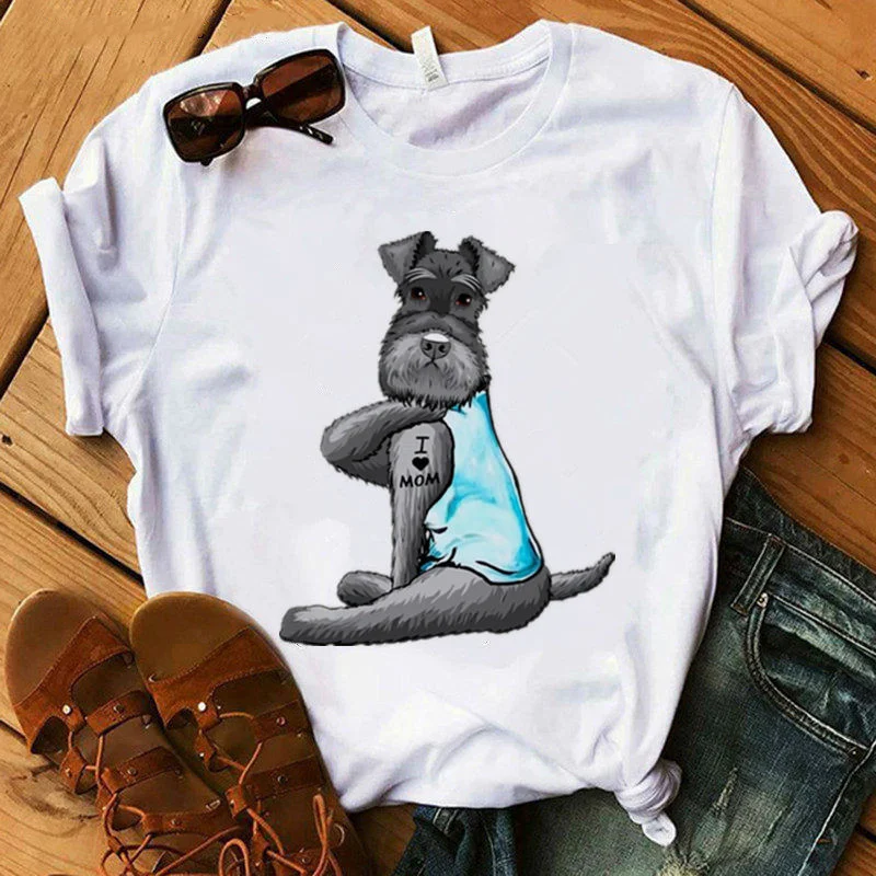 Title 5, Camiseta feminina com estampa "Puppy I Love Mom...