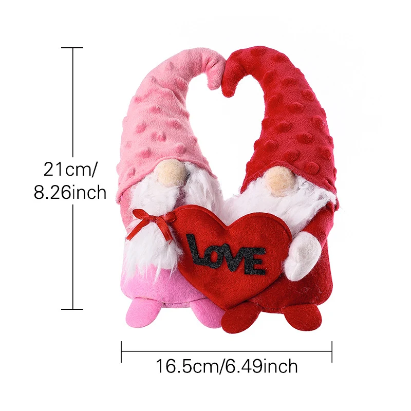 Boneca de Dia dos Namorados Anão Sem Rosto Amoroso Presente perfeito para casais Celebre o amor com este adorável e único pelúcia decorativo — foto 3