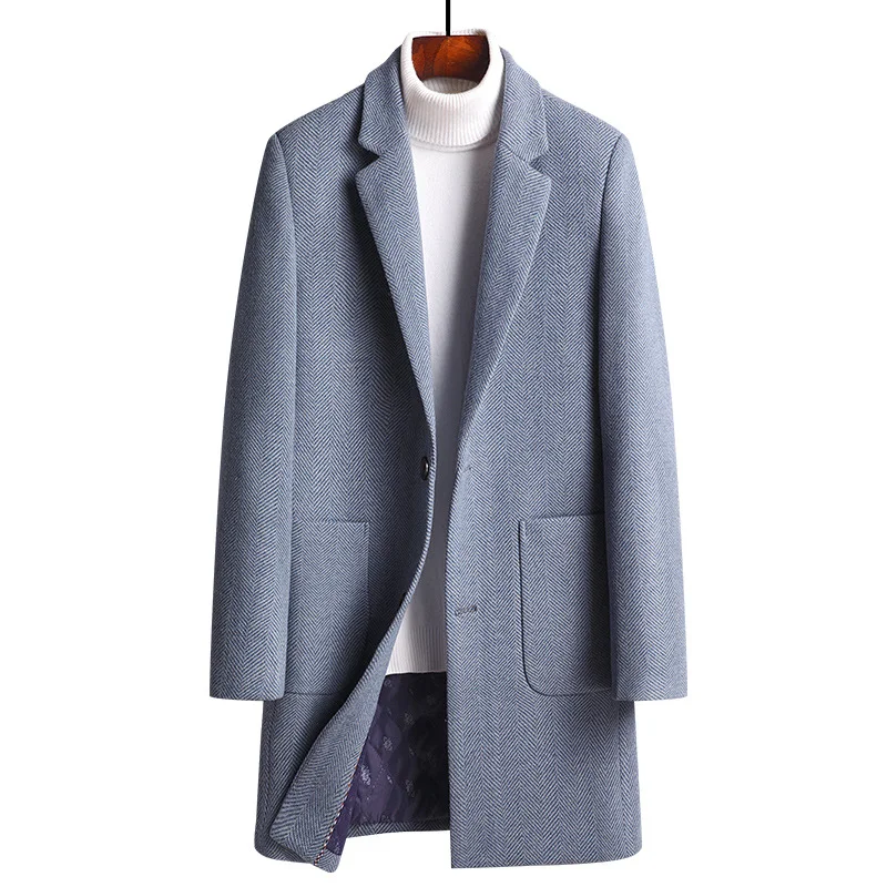 Casaco de Lã Grosso Masculino Jaqueta de Inverno Quente e Confortável Proteção Contra o Frio Ideal para o Inverno Estilo Clássico Durabilidade — foto 4