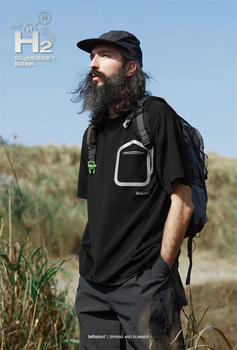 Title 7, Camiseta Hydrogen Pocket para Hombre con Presió...