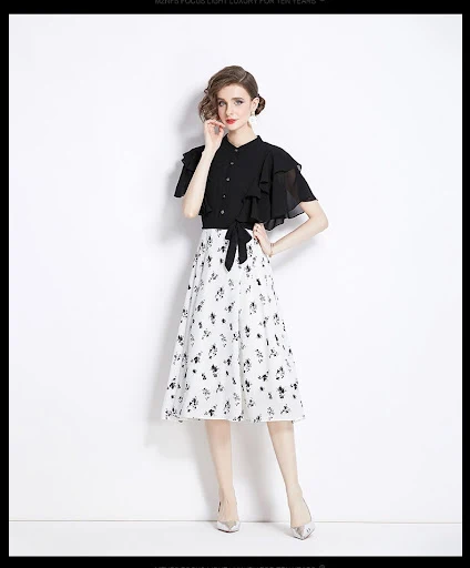 Title 6, Fried Street Waist A- Line Midi Dress