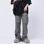 Pantaloni Cargo Uomo Retro Funzionali con Multitasche e Zip, Stile Vintage e Pratico per un Look Versatile e Adatto a Ogni Occasione — foto 5