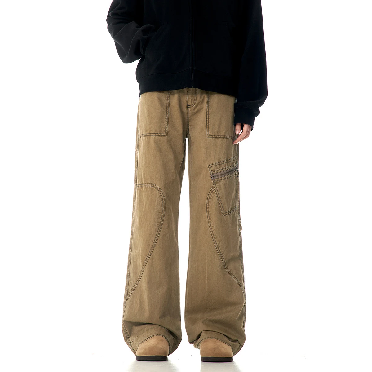 High Street Loose Straight Casual Wide-leg Pants for Women, Comfortable & Stylish, Perfect for Everyday Wear, Relaxed Fi — photo 5